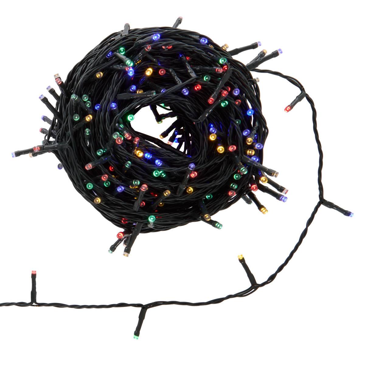 Guirlande lumineuse d'extérieur 30 m 300 LED multicolore 8 fonctions solaire vert, FEERIC LIGHTS & CHRISTMAS