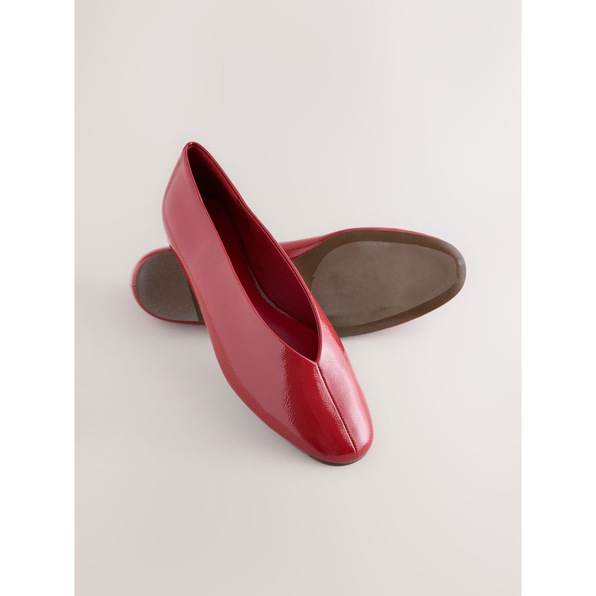 Ballerines à empeigne haute forever comfort® rouge, NEXT