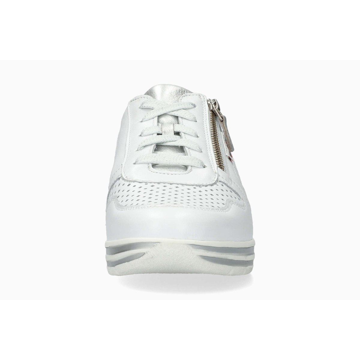 Baskets en cuir ABBY PERF blanc 5144, MEPHISTO