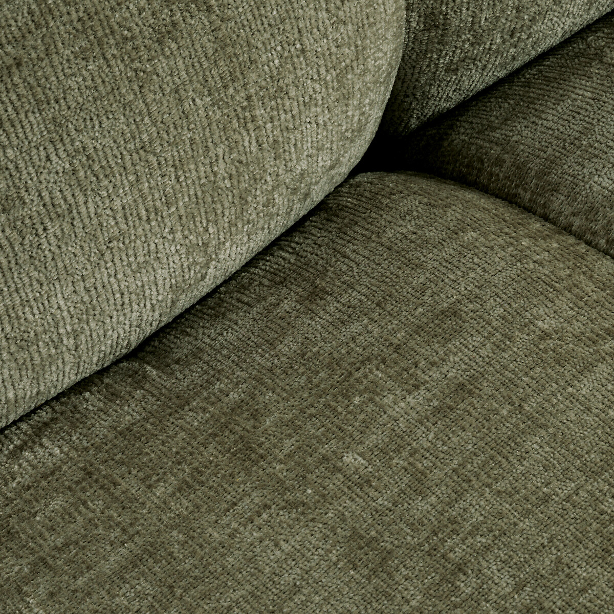 Fauteuil pivotant, velours épais, Nuria kaki, LA REDOUTE INTERIEURS