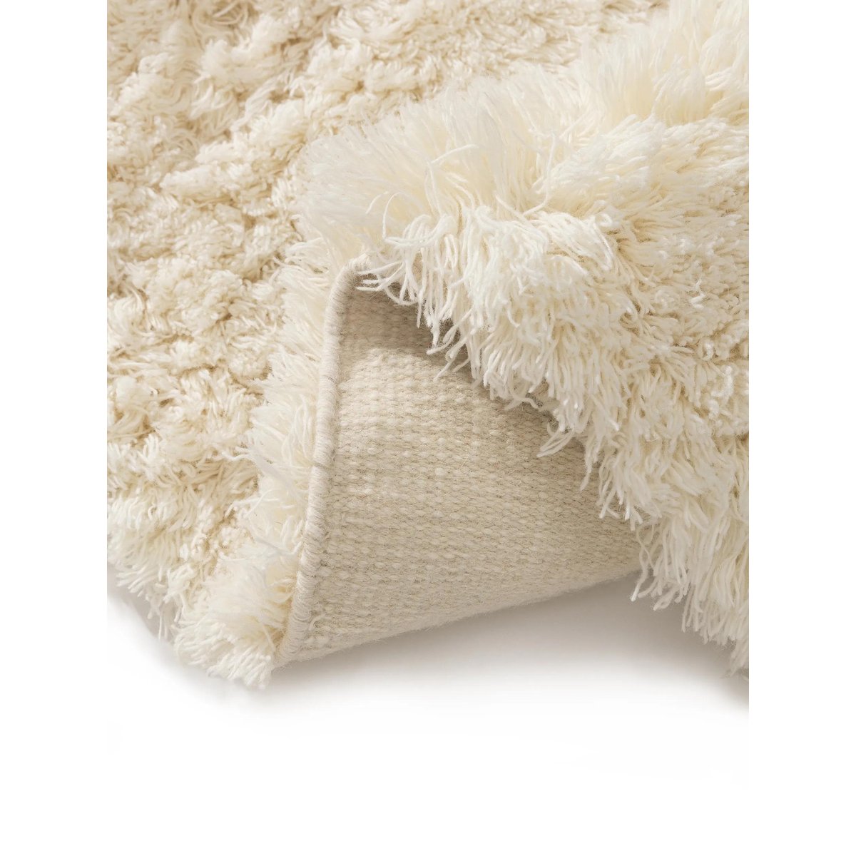 Tapis de laine tissé main BAADAL crème, BENUTA
