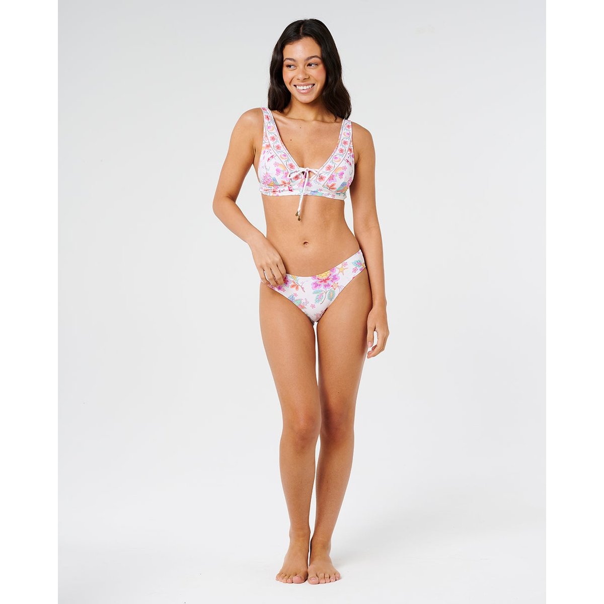 Haut de maillot de bain multi-fit Deep V Half Moon Bay os, RIP CURL
