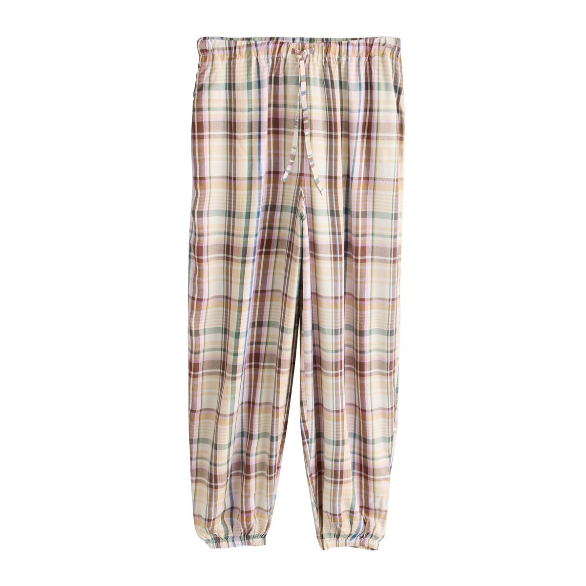 Pyjama à manches courtes et pantalon bouffant imprimé graphique marron chocolat, NEXT