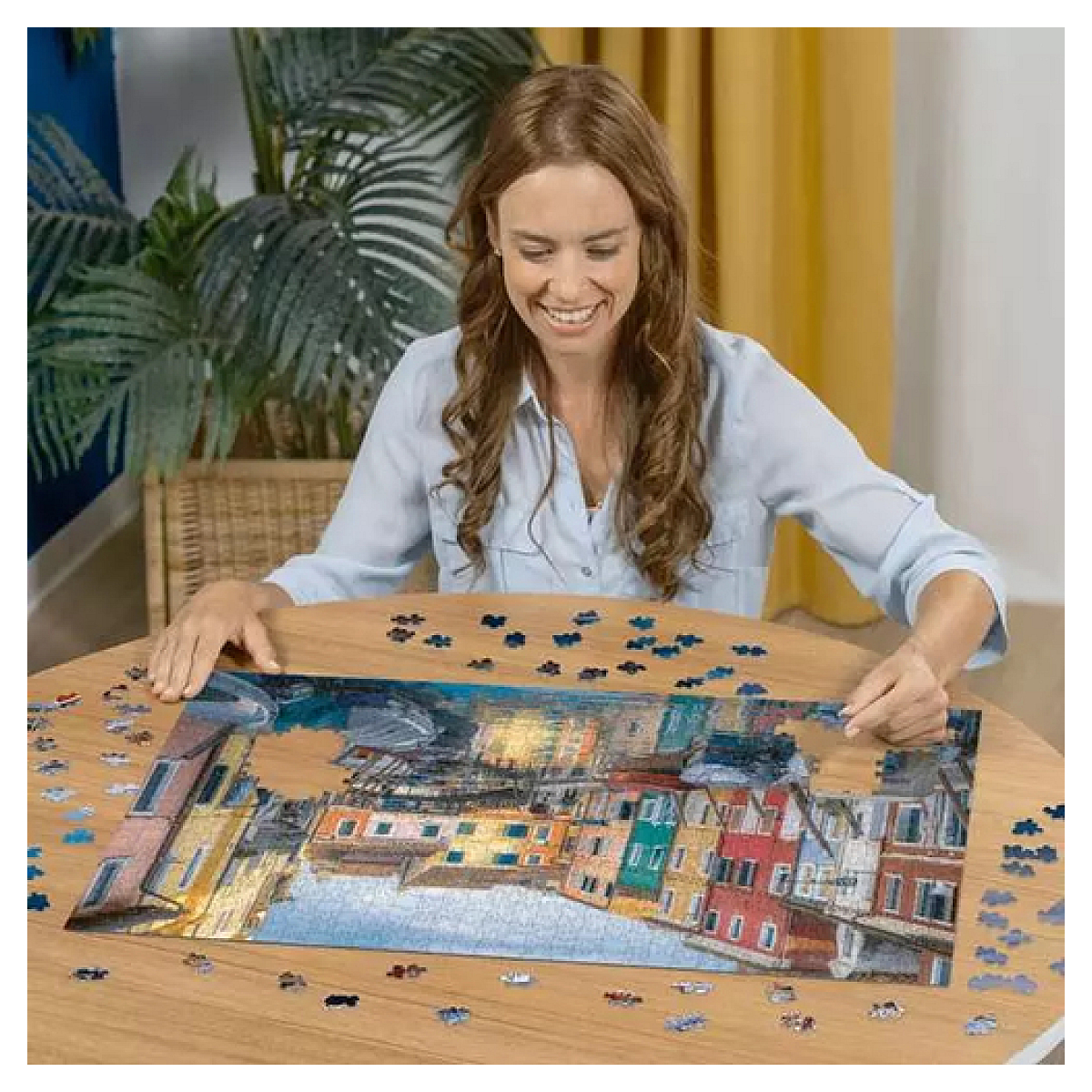 Puzzle 1000 pieces - Burano, Italie couleur unique, RAVENSBURGER