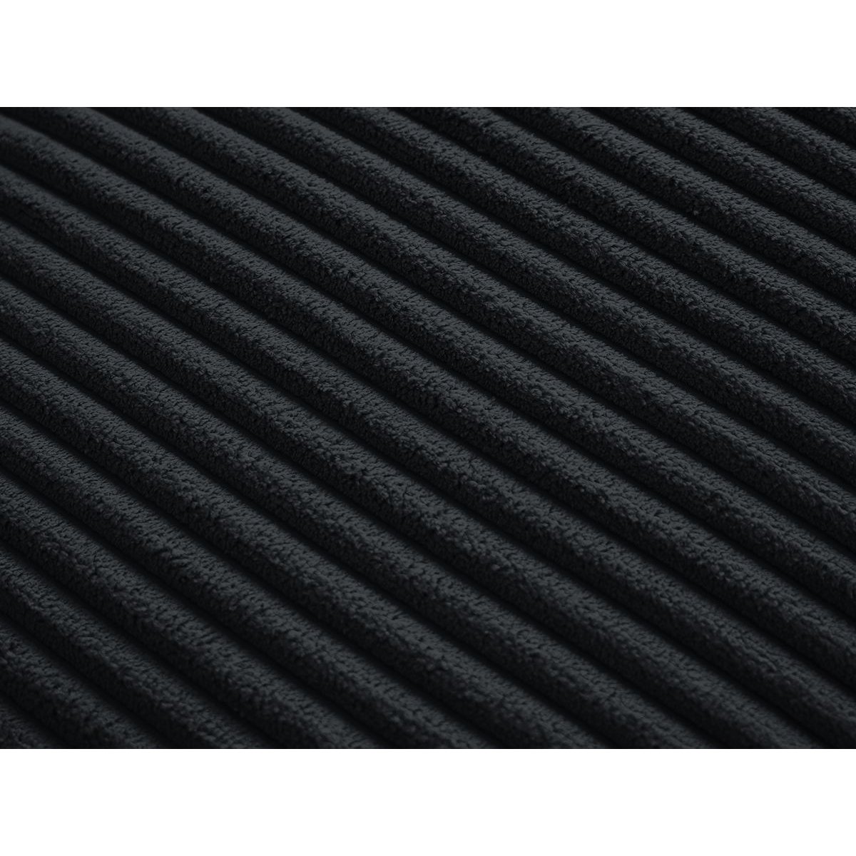 Pouf gros côtelé doux, CHELSEA noir, BOBOCHIC