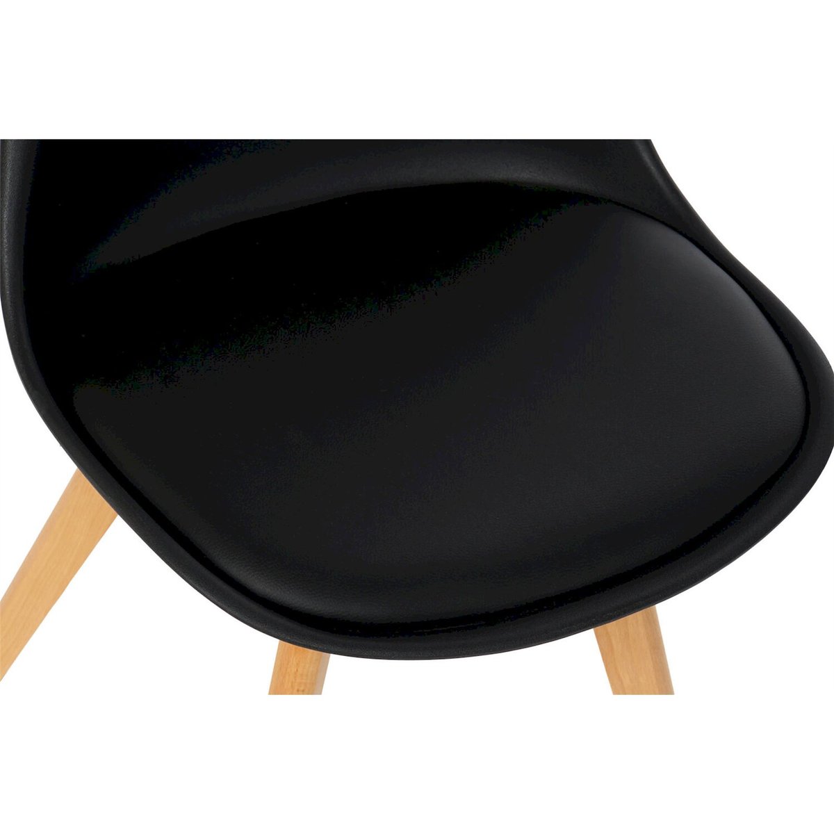 Chaise scandinave en hêtre, SCANDI BASICS noir assise bois clair, RECOLLECTION