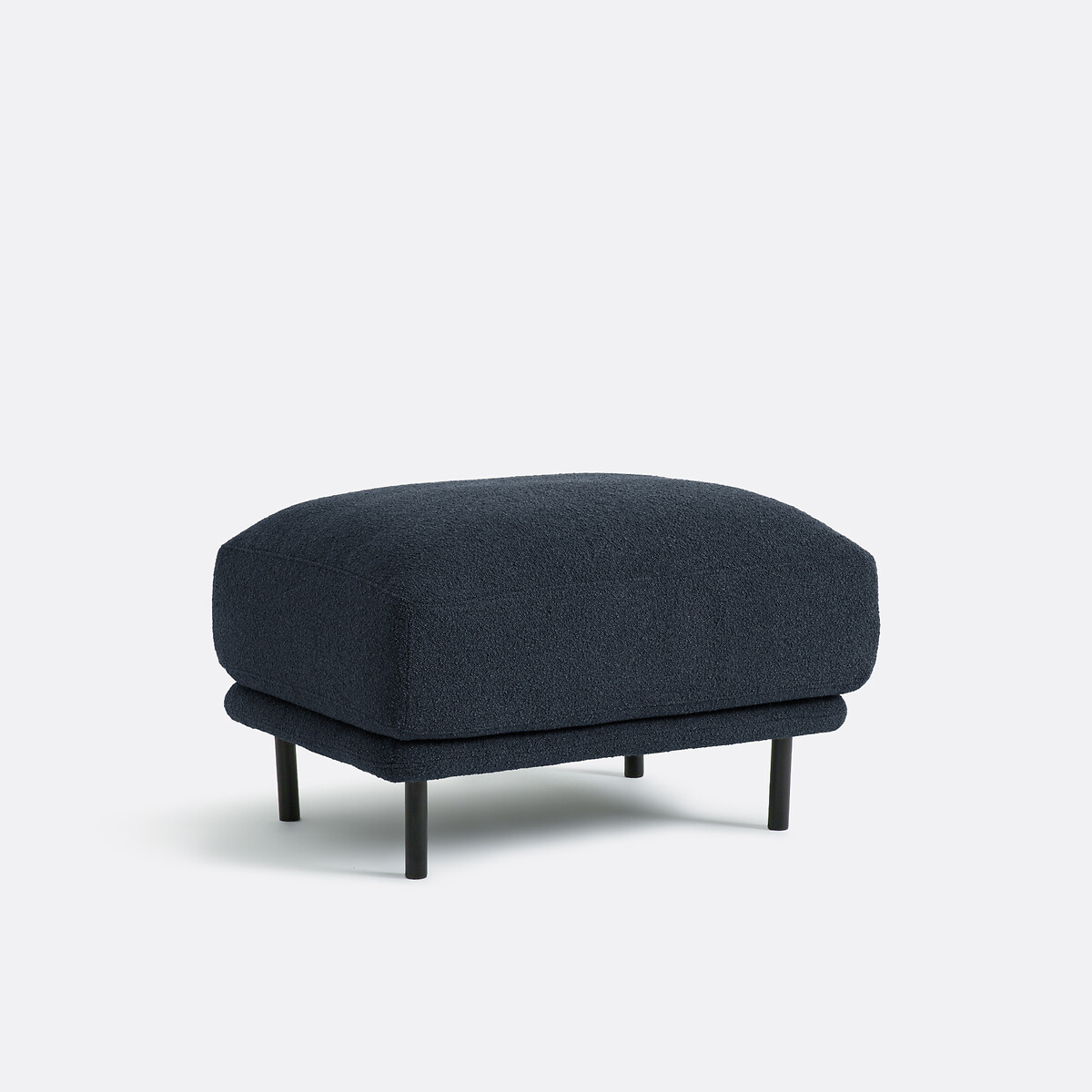 Poef, fijne badstof, Victor blauw, LA REDOUTE INTERIEURS