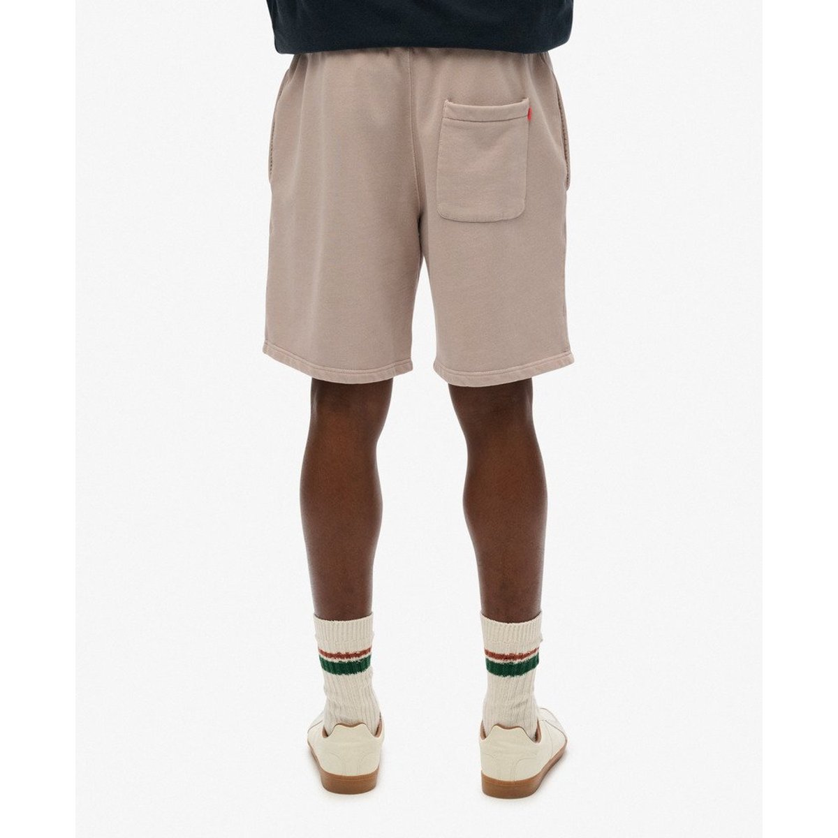 Short à micro logo beige foncé flammé, SUPERDRY