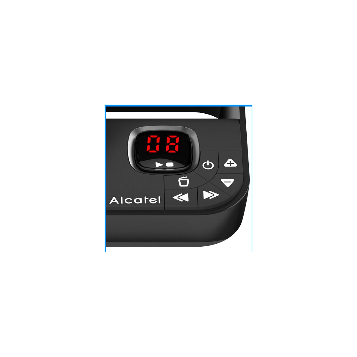 Téléphone sans fil F860 Voice Duo Noir couleur unique, ALCATEL