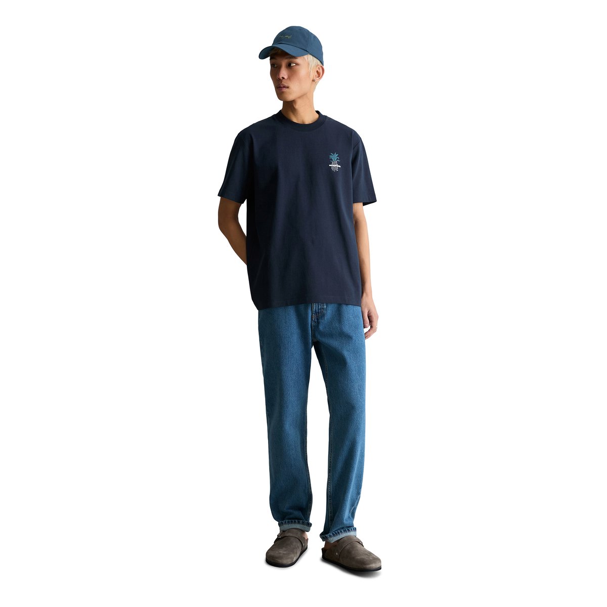 T-shirt DfC relaxed en pur coton bio bleu foncé, MARC O’POLO DENIM