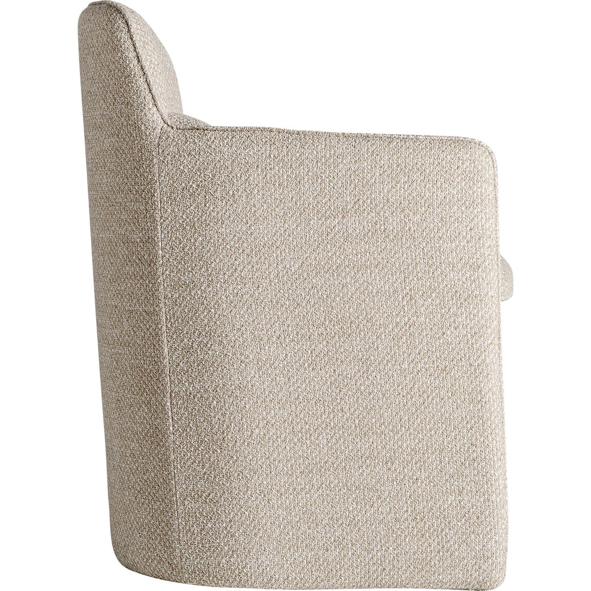 Fauteuil art déco en tissu texturé beige, RECOLLECTION