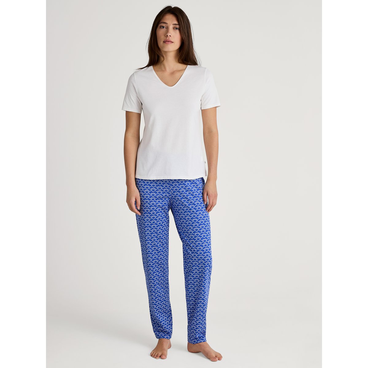 Pantalons Coton FAVOURITES bleu éblouissant, CALIDA