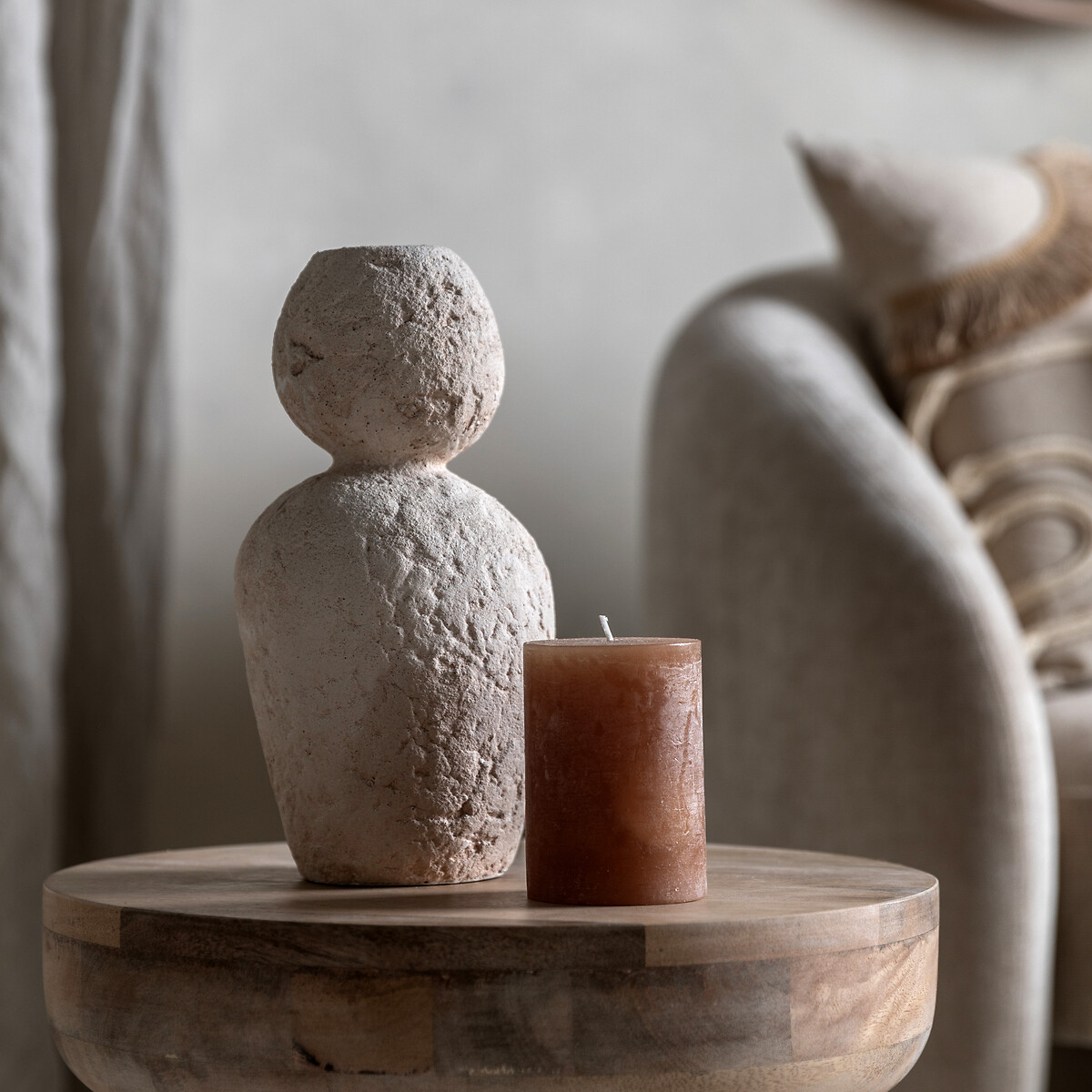 25cm Magna Pebble Candle Holder natural, ÉDITÉ