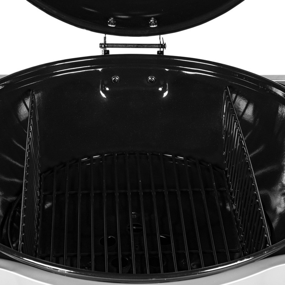 Barbecue à charbon avec cuve en acier noir, SOMAGIC