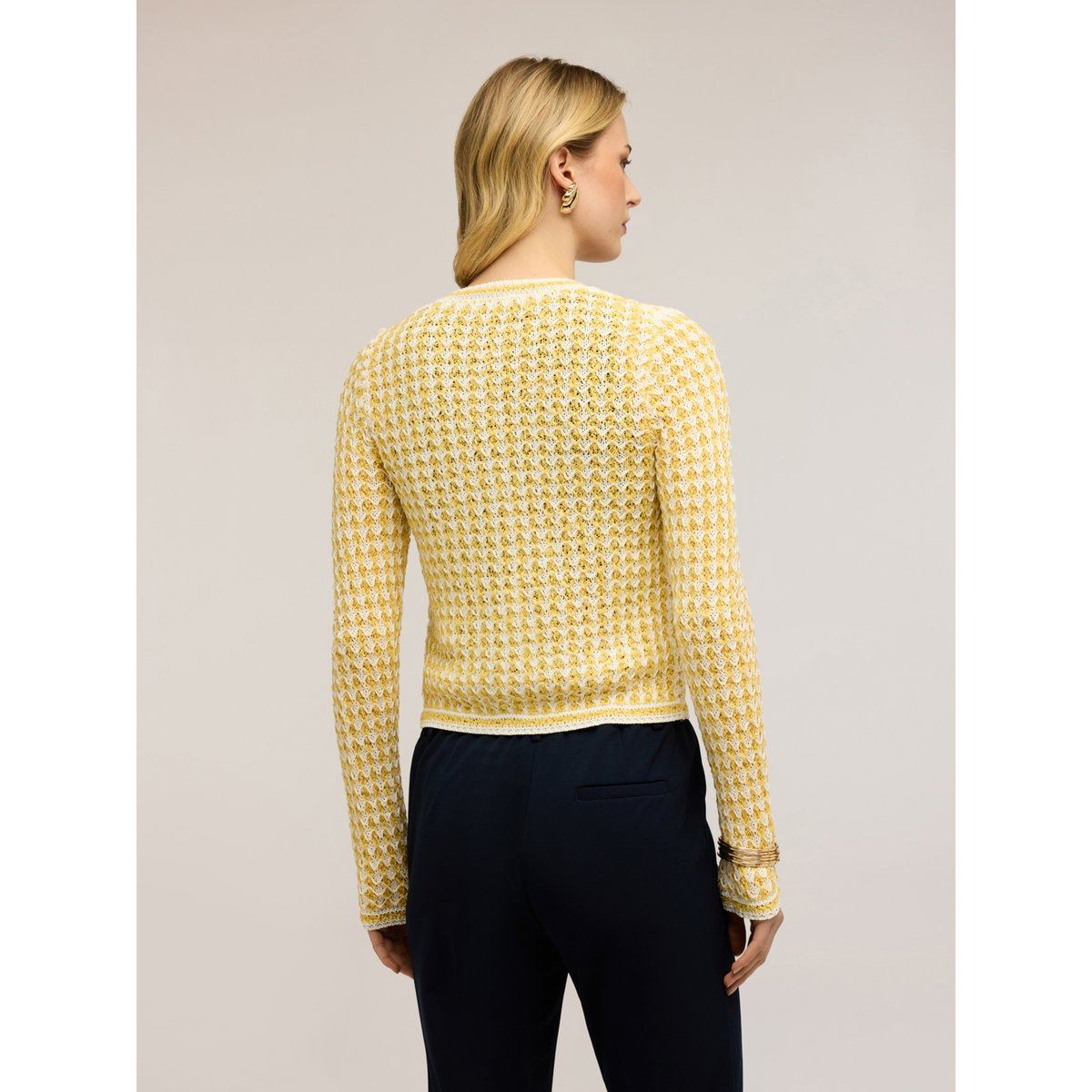Cardigan ajouré jaune, MOTIVI