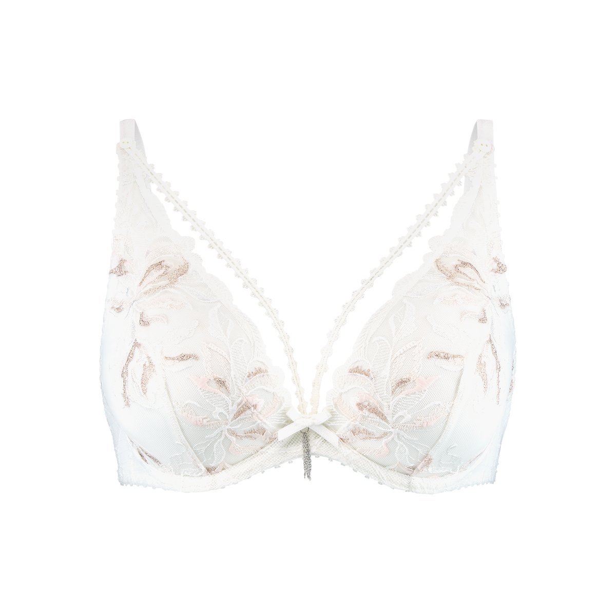 Soutien-gorge triangle avec armatures Encre de Chine blanc, AUBADE