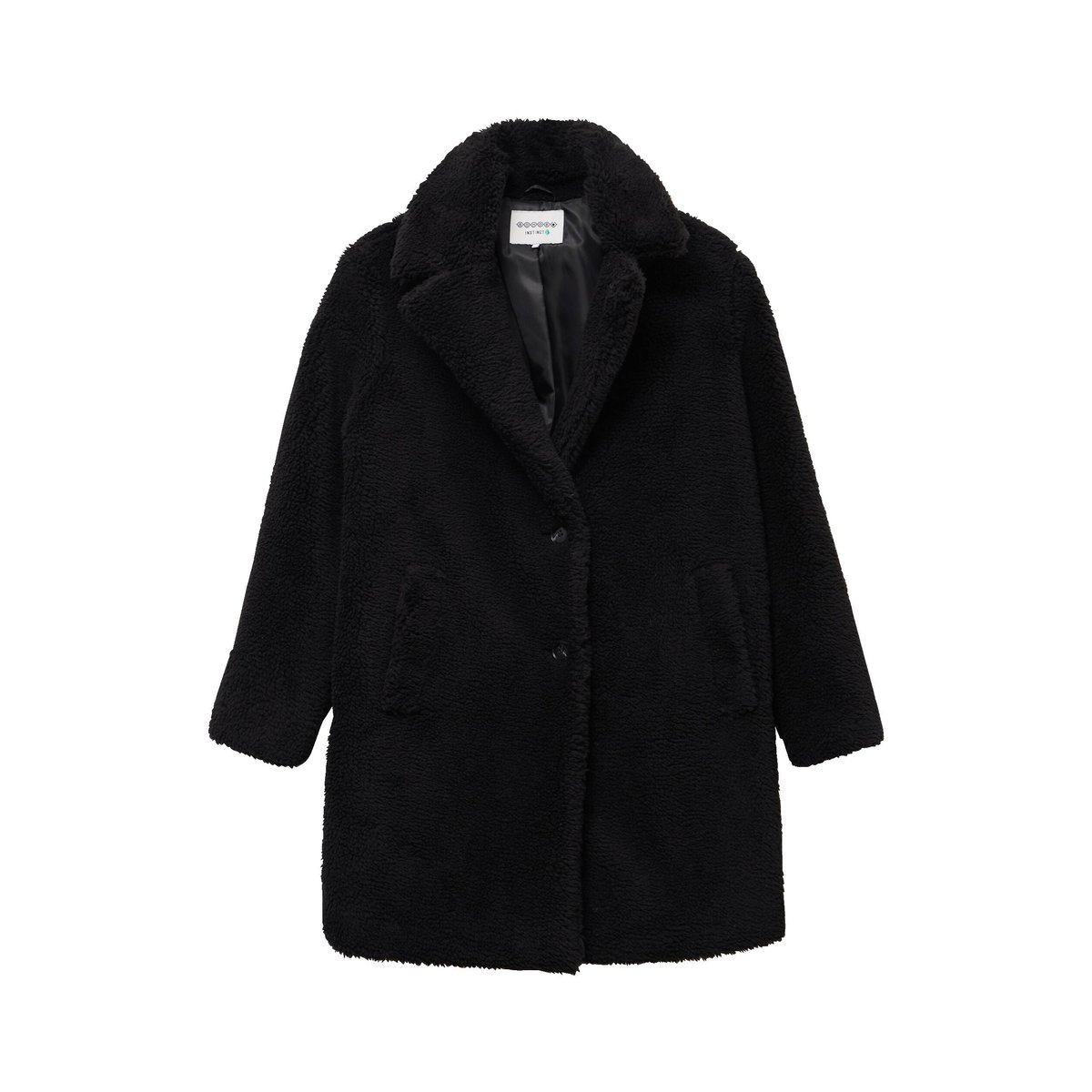 Manteau long laine mouton noir, BONOBO