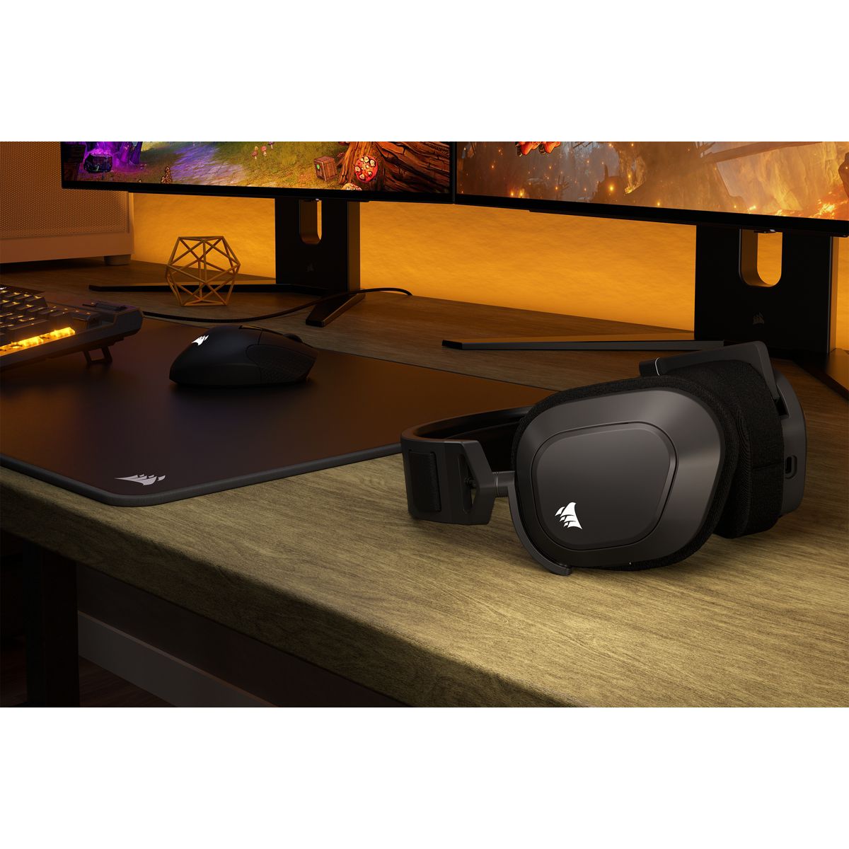 Casque gamer HS80 MAX Wireless Steel Gray couleur unique, CORSAIR