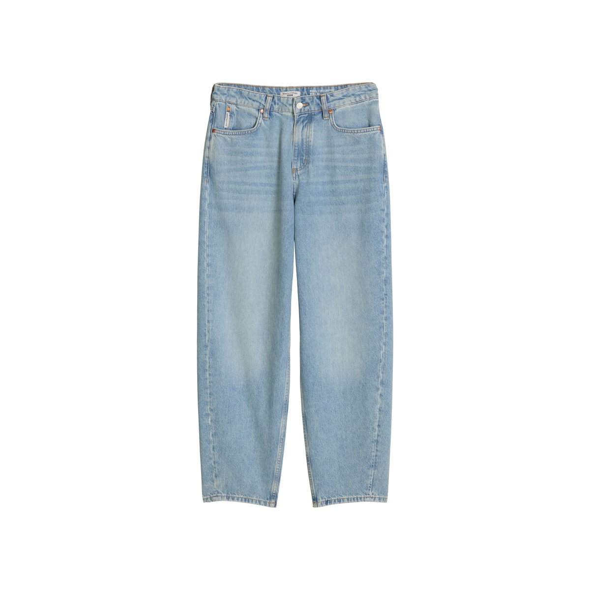 Jeans modèle Stine barrel cropped en pur coton bleu clair, MARC O’POLO DENIM