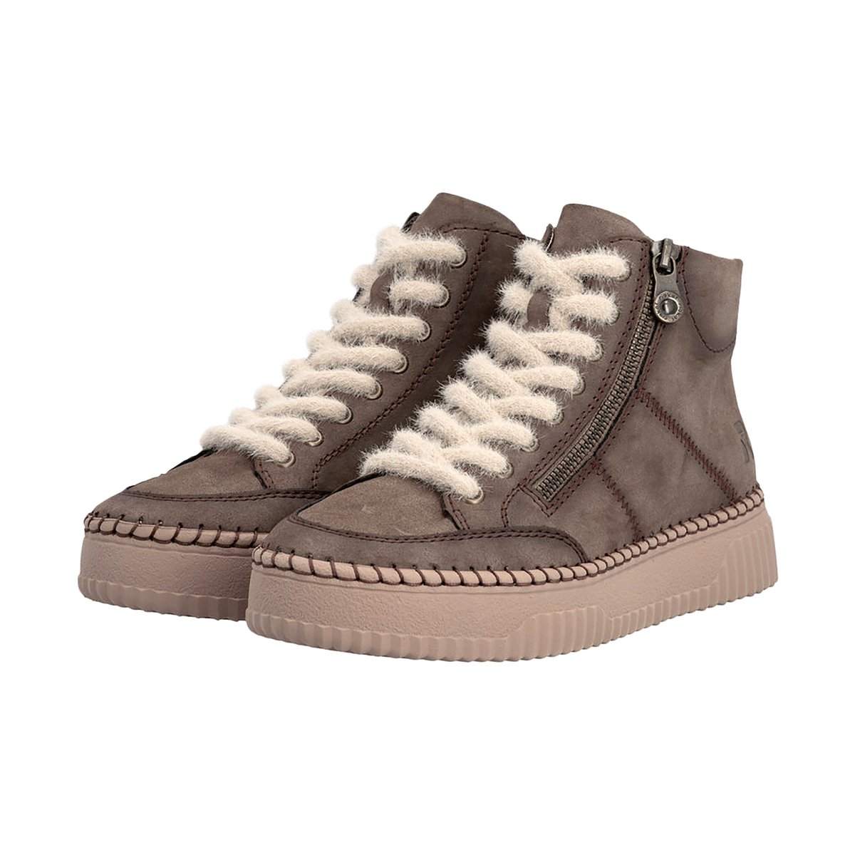 Basket Montante à Lacets Newa marron, RIEKER
