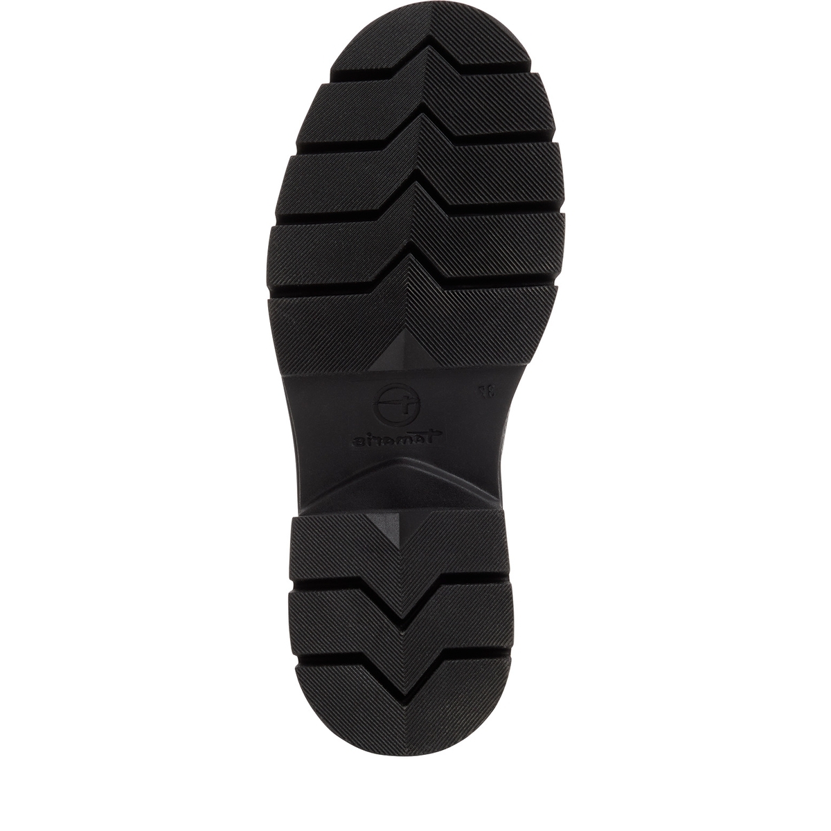 Bottine en cuir noir cuir, TAMARIS