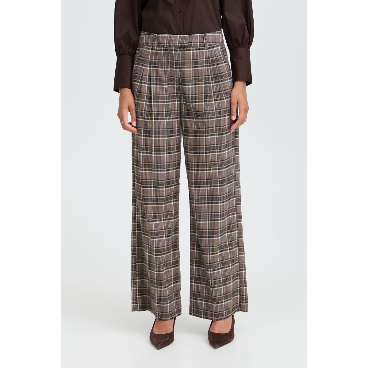 Costume beige sepia check, B.YOUNG