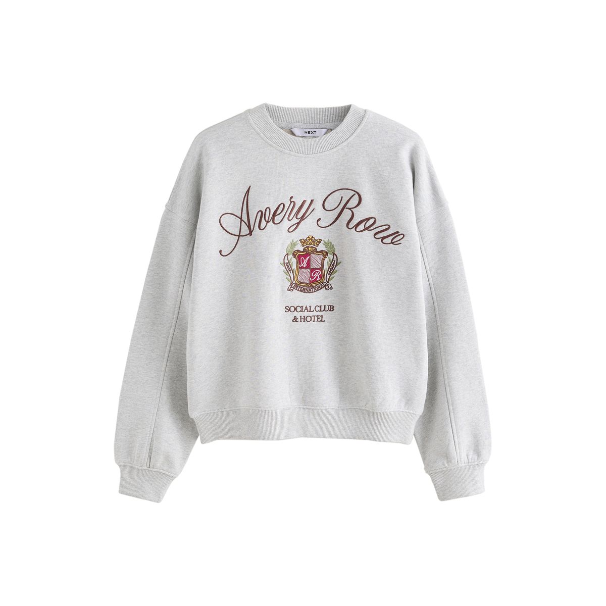 Sweatshirt de cou d'équipage graphique gris, NEXT