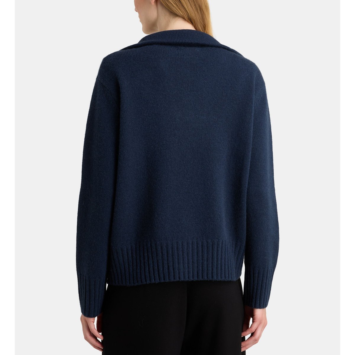 Pull droit floyd col camionneur cachemire bleu marine, GALERIES LAFAYETTE