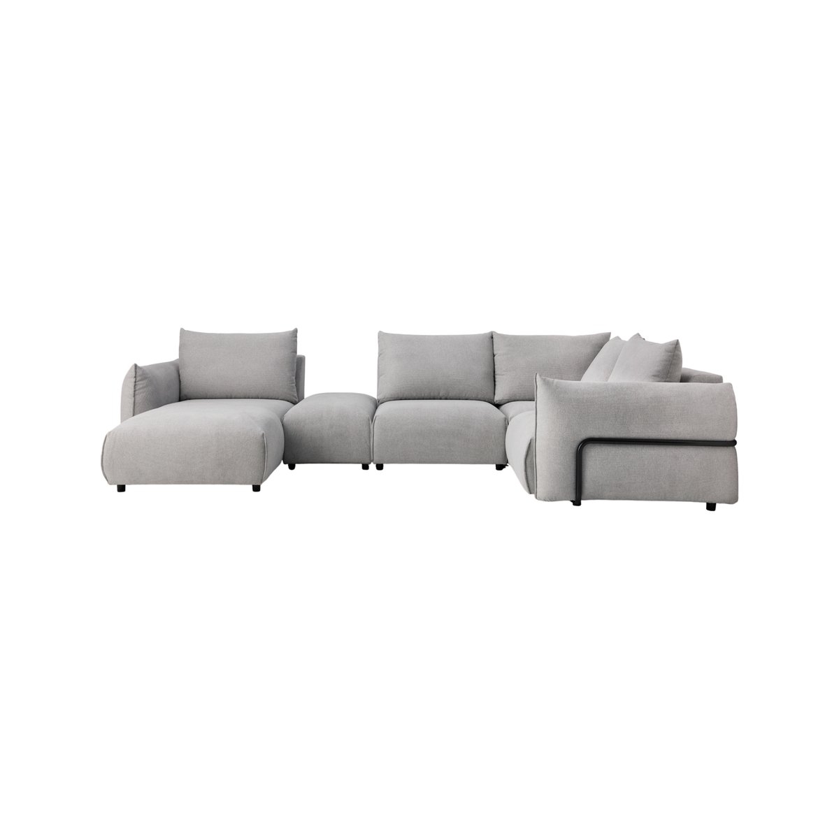 Canapé panoramique tissu - SOLAL gris, CAMIF