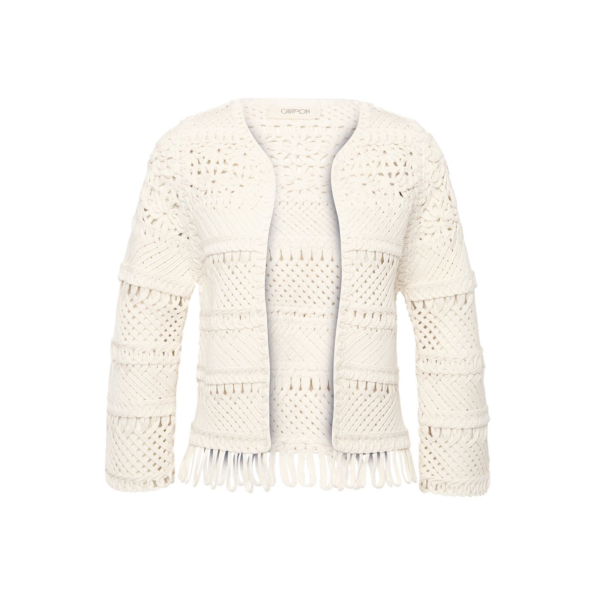 Cardigan en maille casual à encolure ronde pumice stone, CARTOON