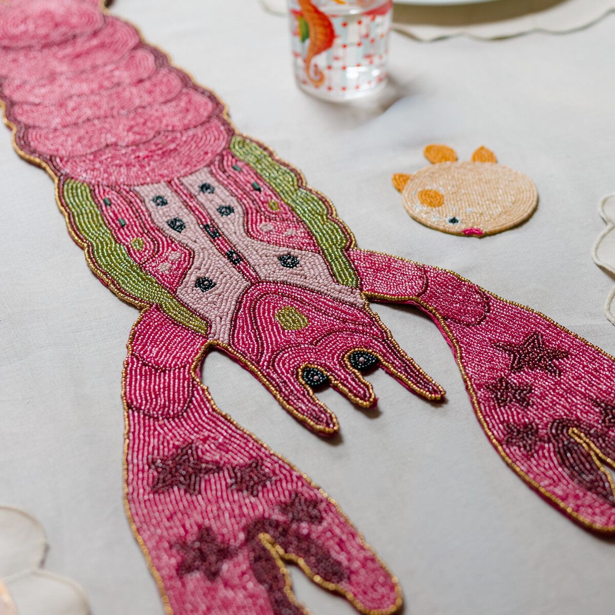 108cm Lobster Beaded Table Runner multi-coloured, YVONNE ELLEN