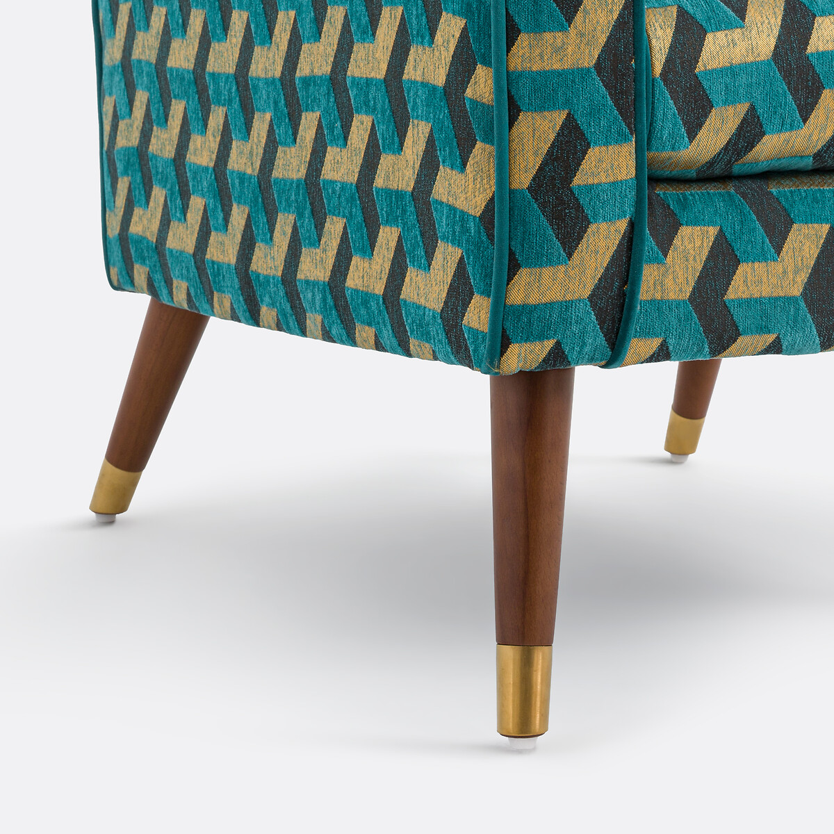 Sillón XXL, terciopelo, (Y) motivo azul/amarillo, LA REDOUTE INTERIEURS