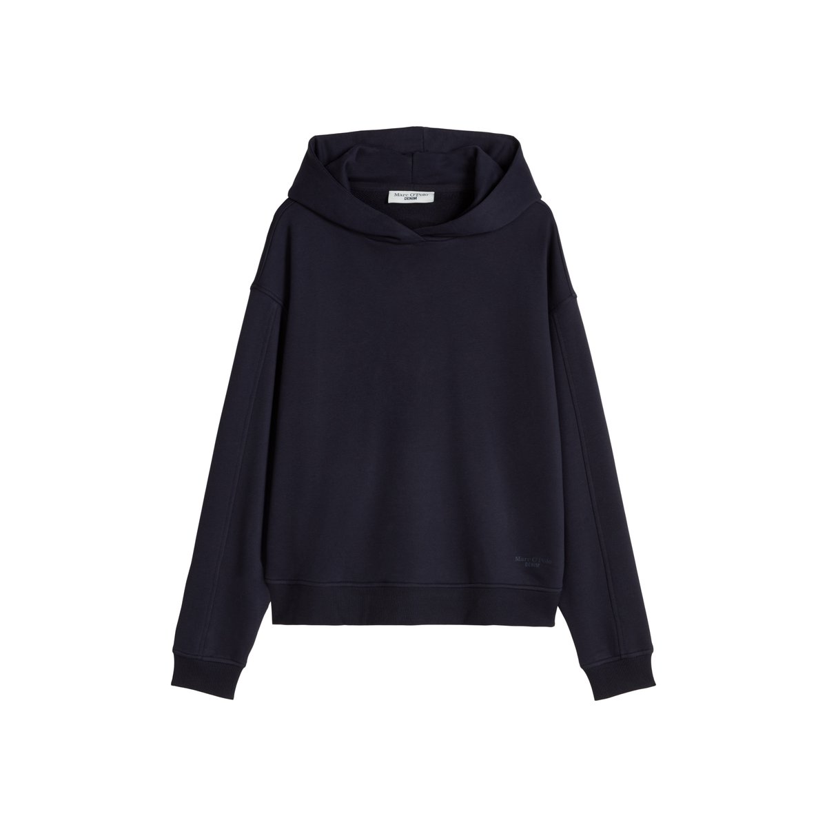 Sweat à capuche coupe classique en mélange de coton bio tout doux bleu, MARC O’POLO DENIM