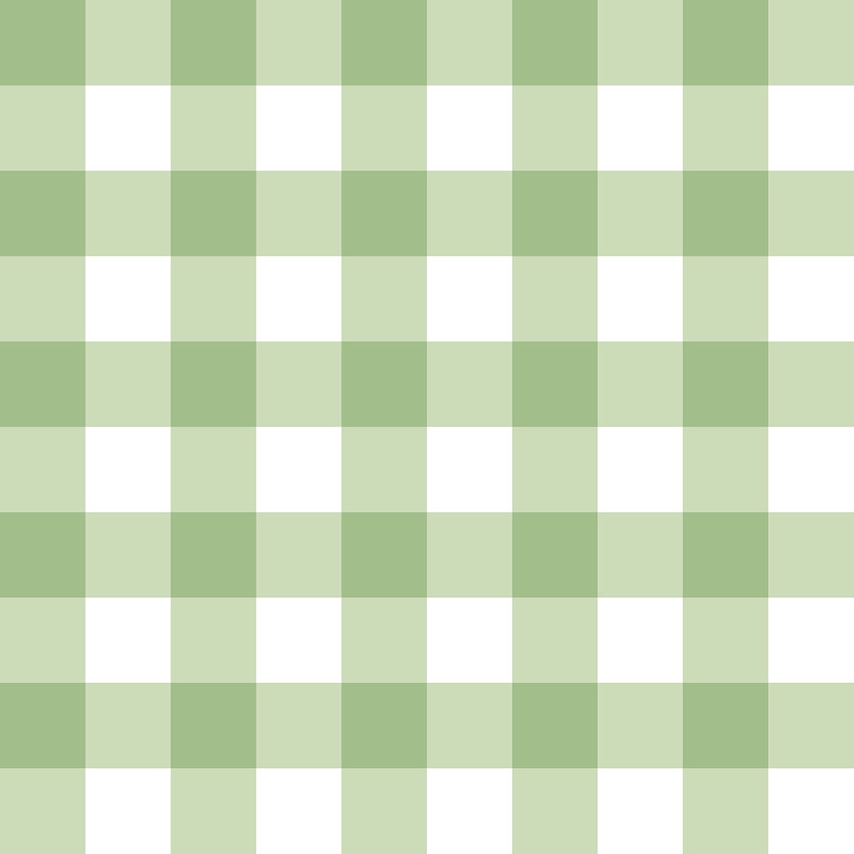 Papier peint papier vichy carreaux verts intissé, HEXOA