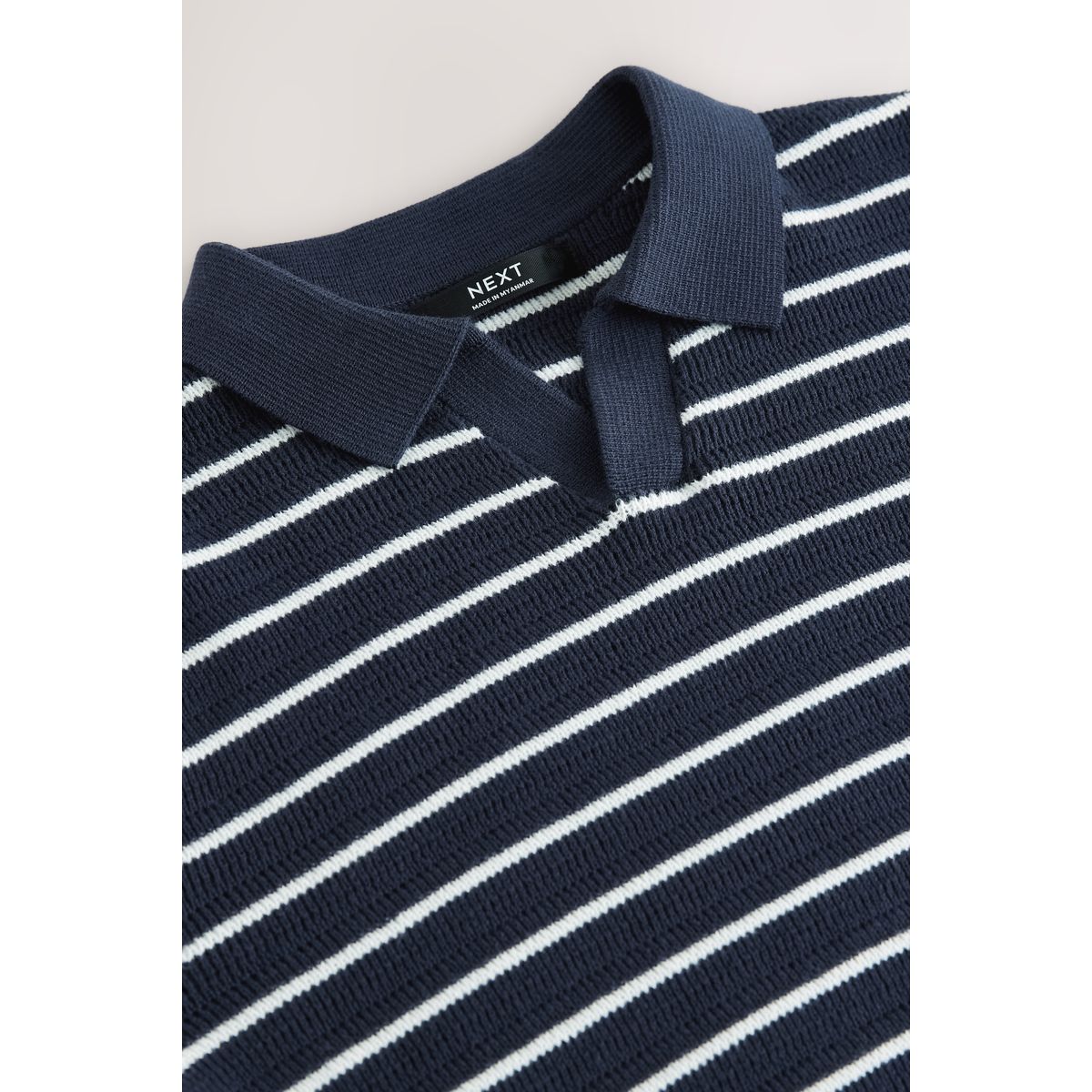 Polo à manches courtes bleu marine / blanc, NEXT