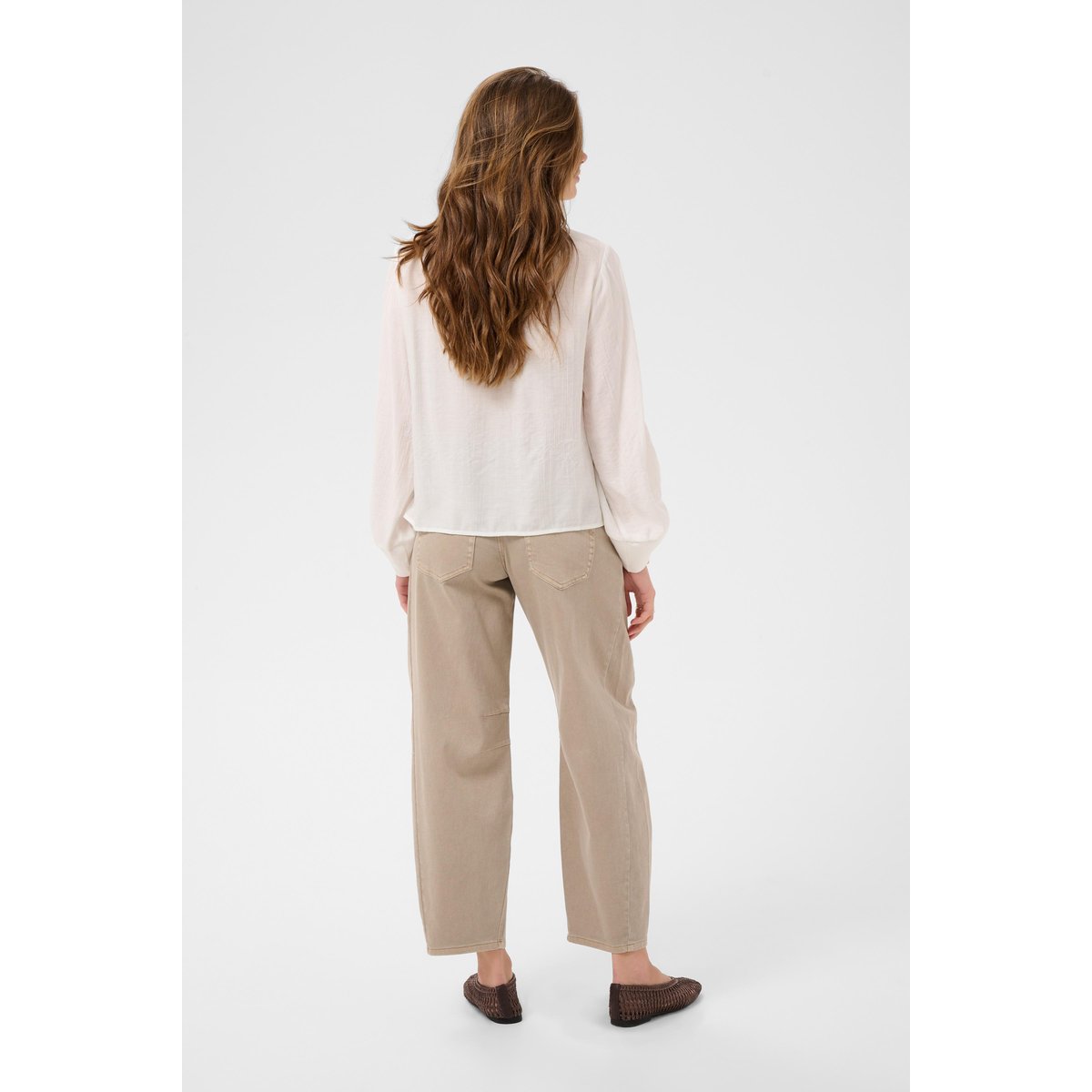 Blouse à manches longues blanc snow white, CREAM