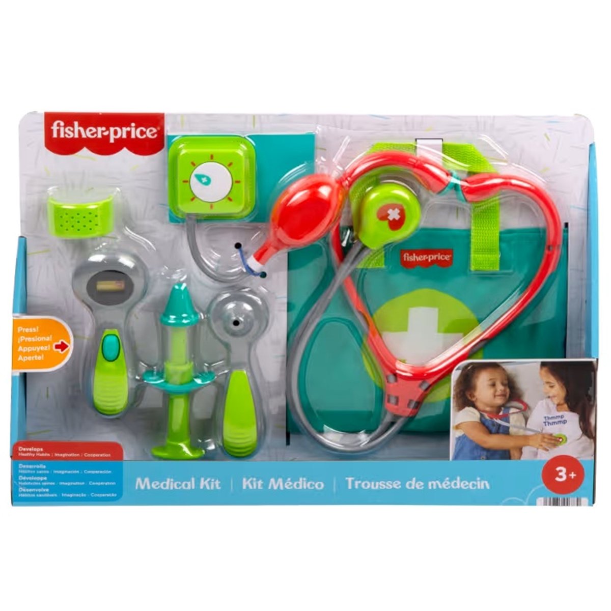 Fisher Price Mallette de docteu multicolore, MATTEL