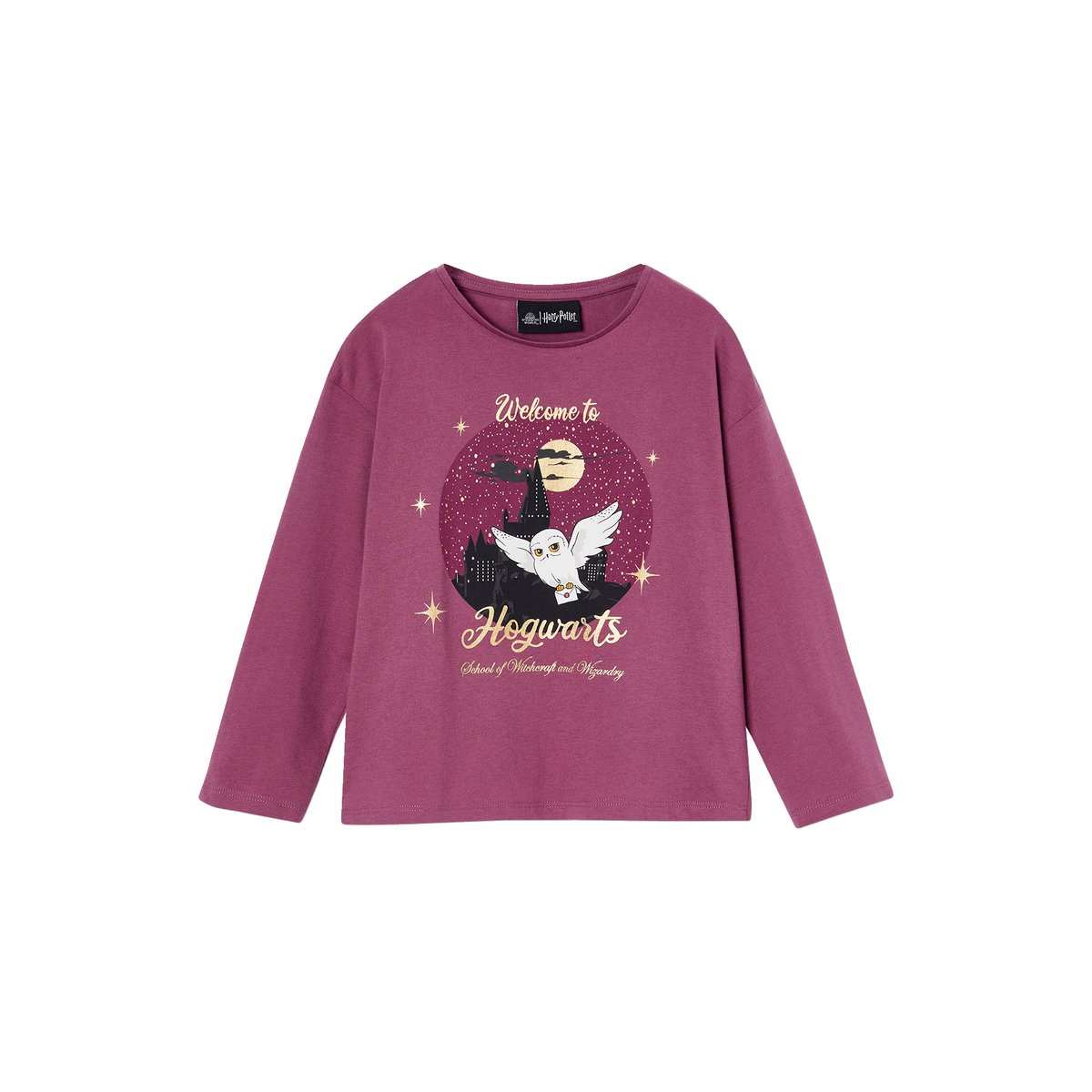 Tee-shirt Hedwige Harry Potter® prune, VERTBAUDET