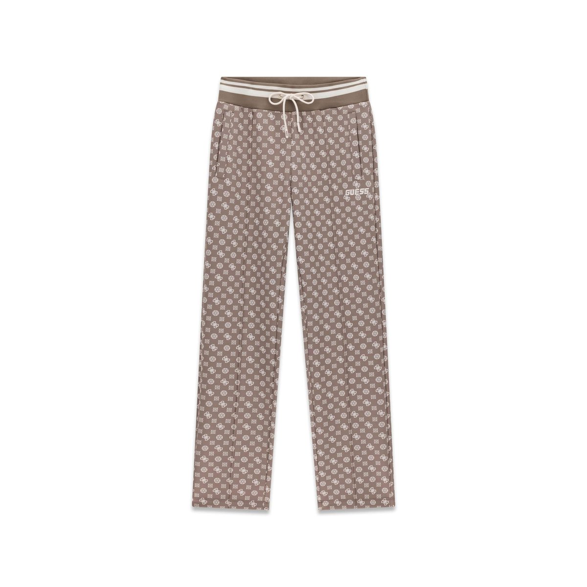 Pantalon Survêtement Néoprène Logo marron claire, GUESS
