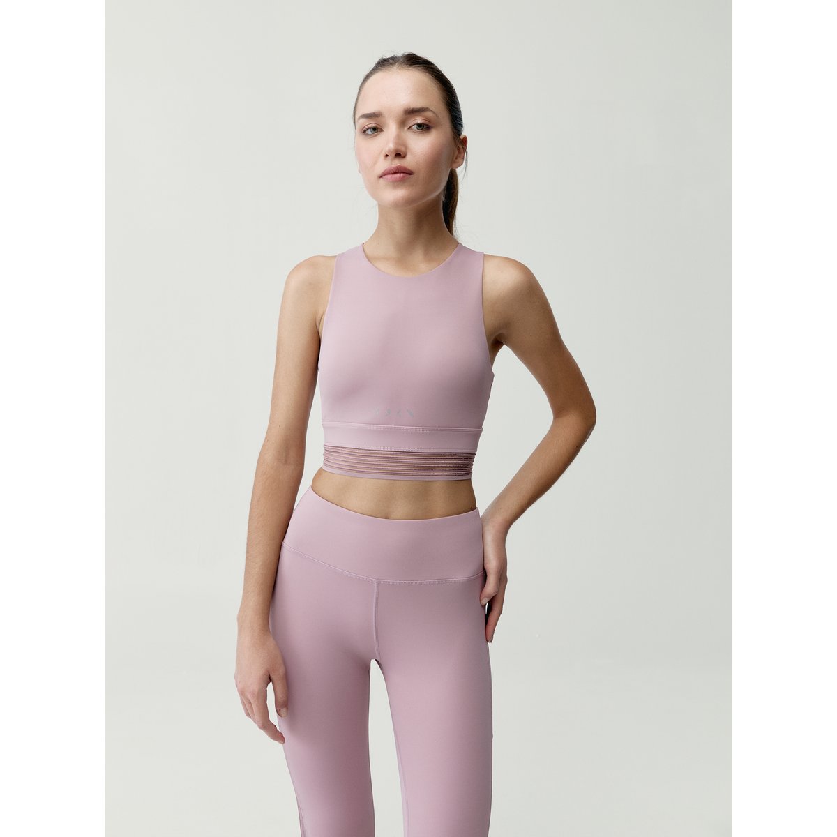 Brassière de sport femme Sakra Maintien élevé coussinets amovibles rose vieux, BORN