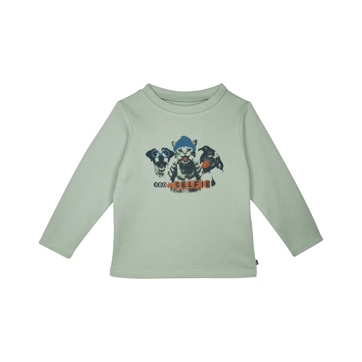 Tee shirt jules interlock manches longues enfant vert, SUCRE D'ORGE