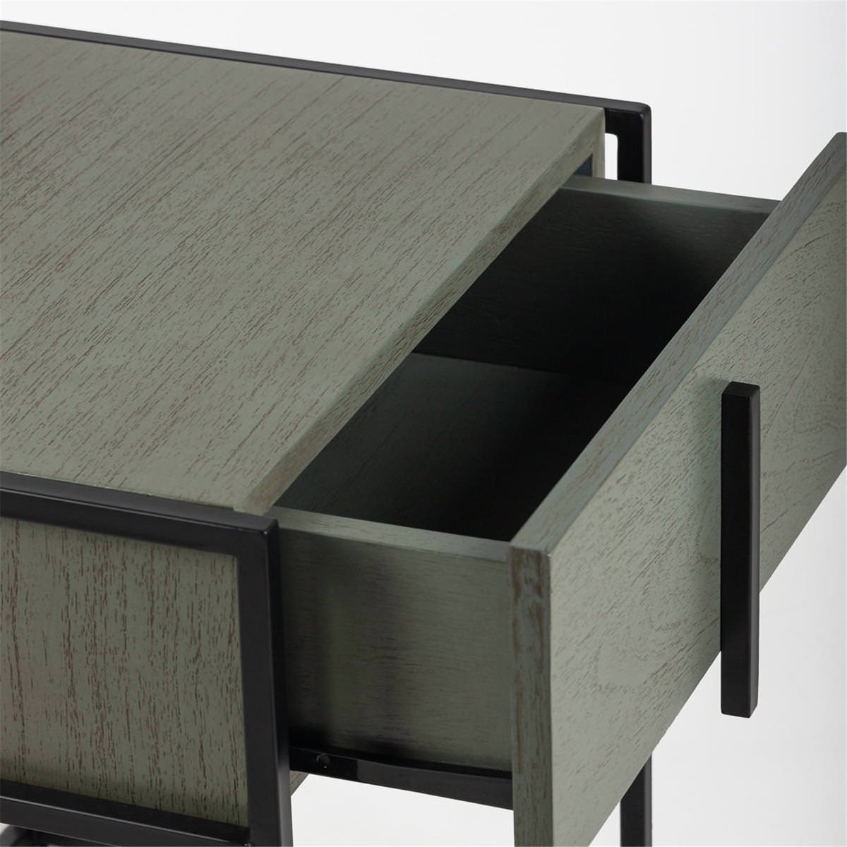 Table de chevet industrielle bois et métal gris et noir, RECOLLECTION