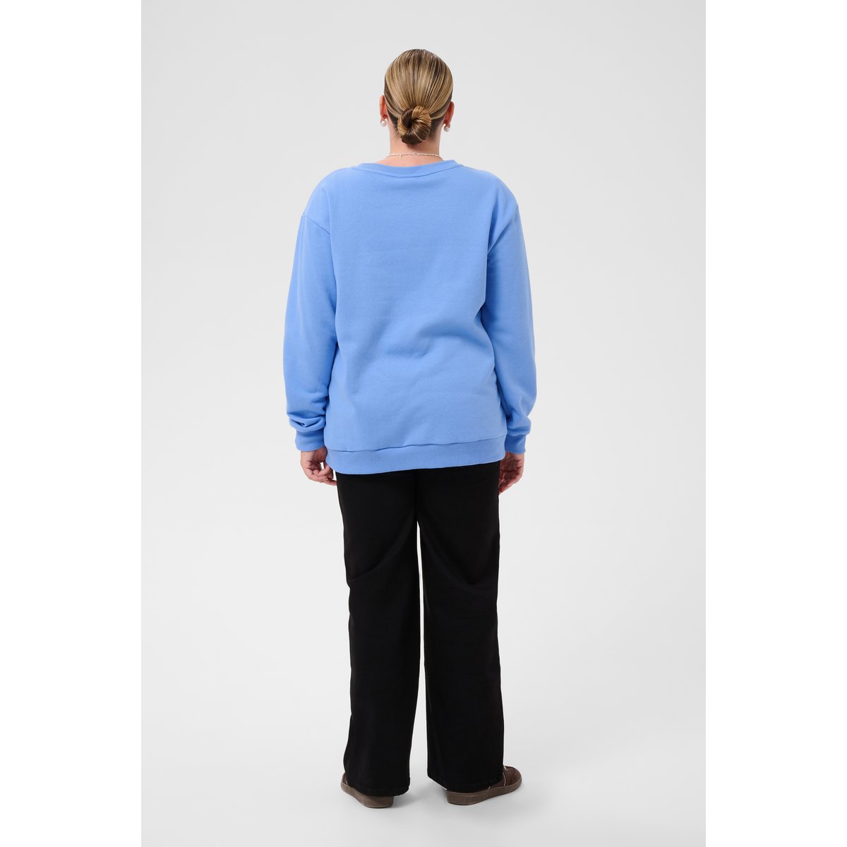 Sweatshirt bleu provence, KAFFE CURVE