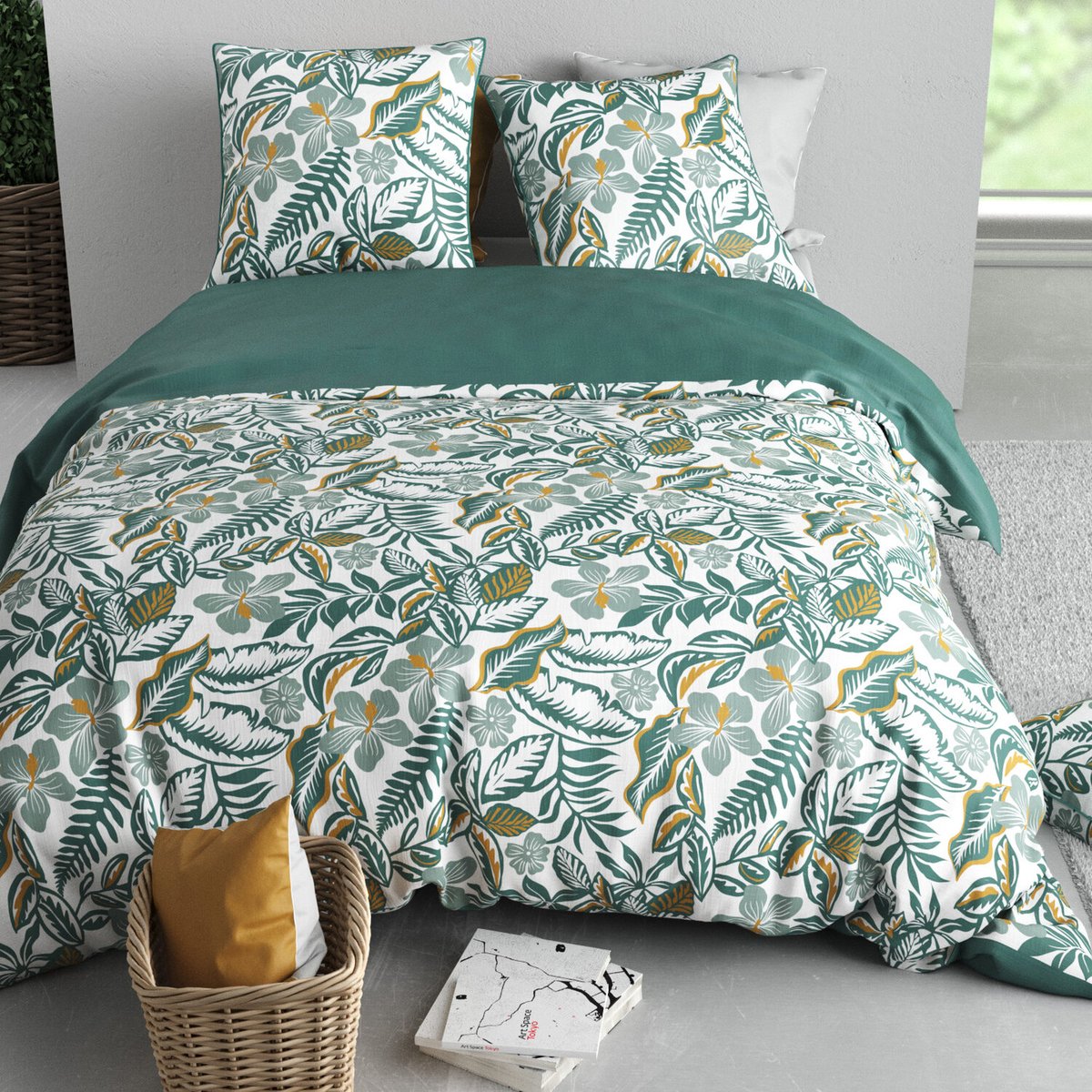 Parure housse de couette en coton imprimée, Sally imprime, C DESIGN HOME TEXTILE
