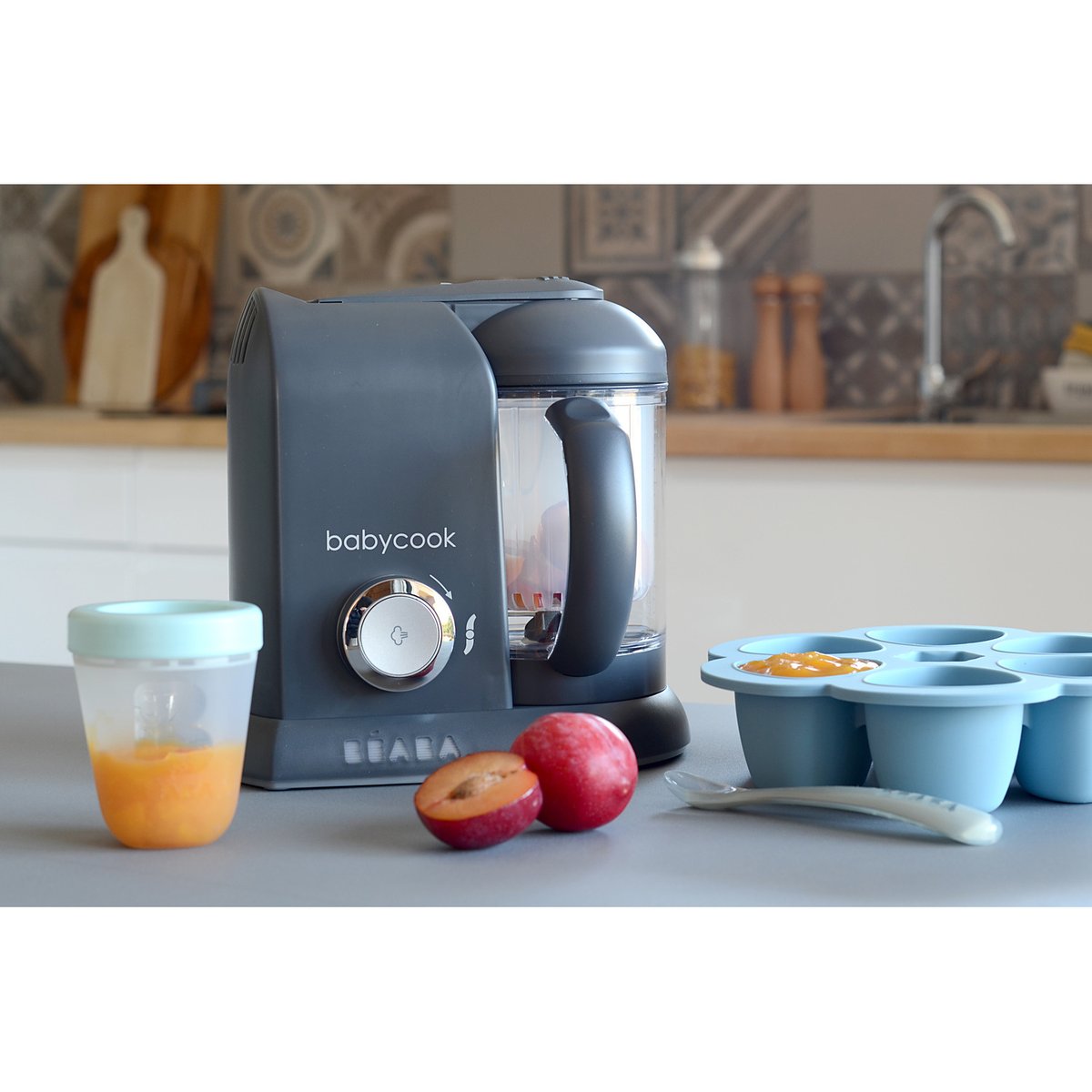 Babycook solo robot cuiseur gris foncé, BEABA