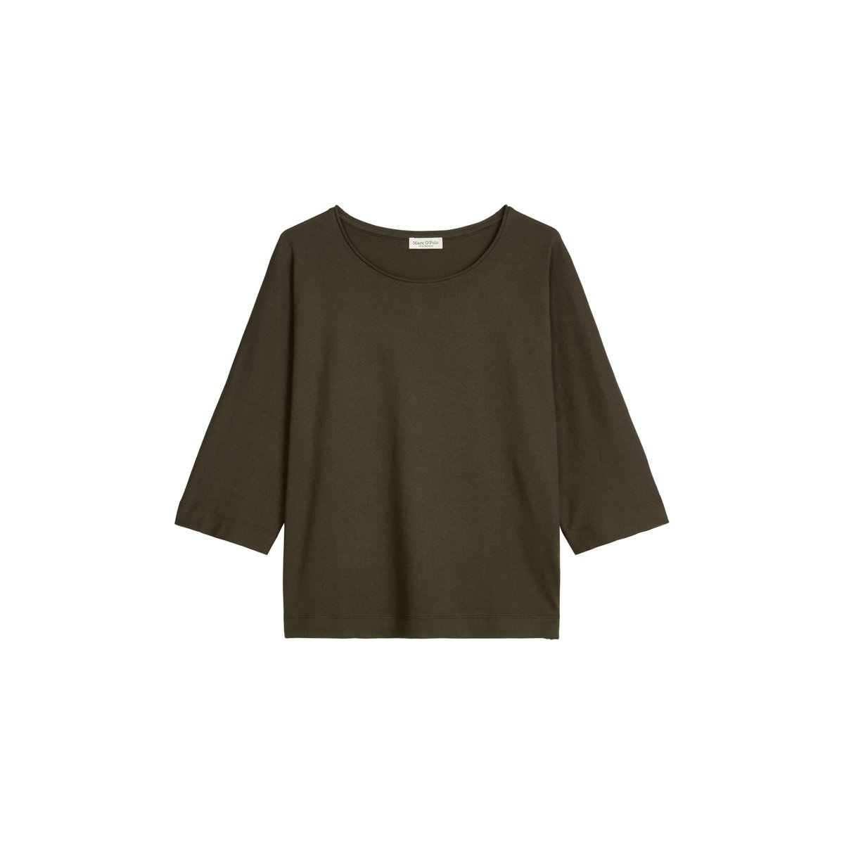 T-shirt oversize en jersey finement tricoté marron foncé, MARC O'POLO