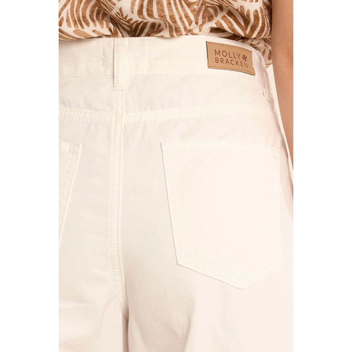 Jean taille haute et large blanc, MOLLY BRACKEN