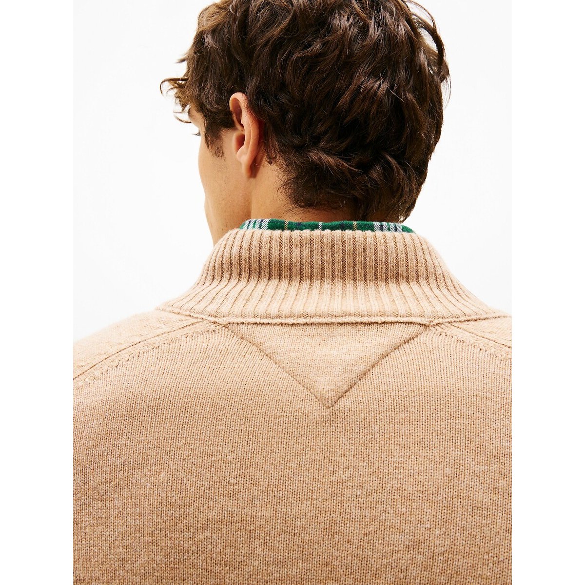 Lambswool Half Zip Jumper light brown, TOMMY HILFIGER