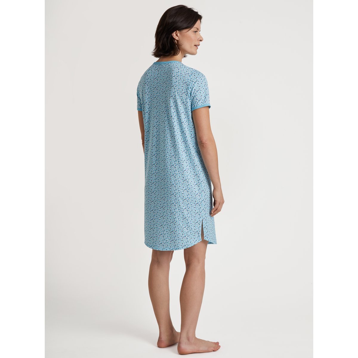 Nightdress manches courtes Coton COTTON SPECIAL topaze bleue, CALIDA