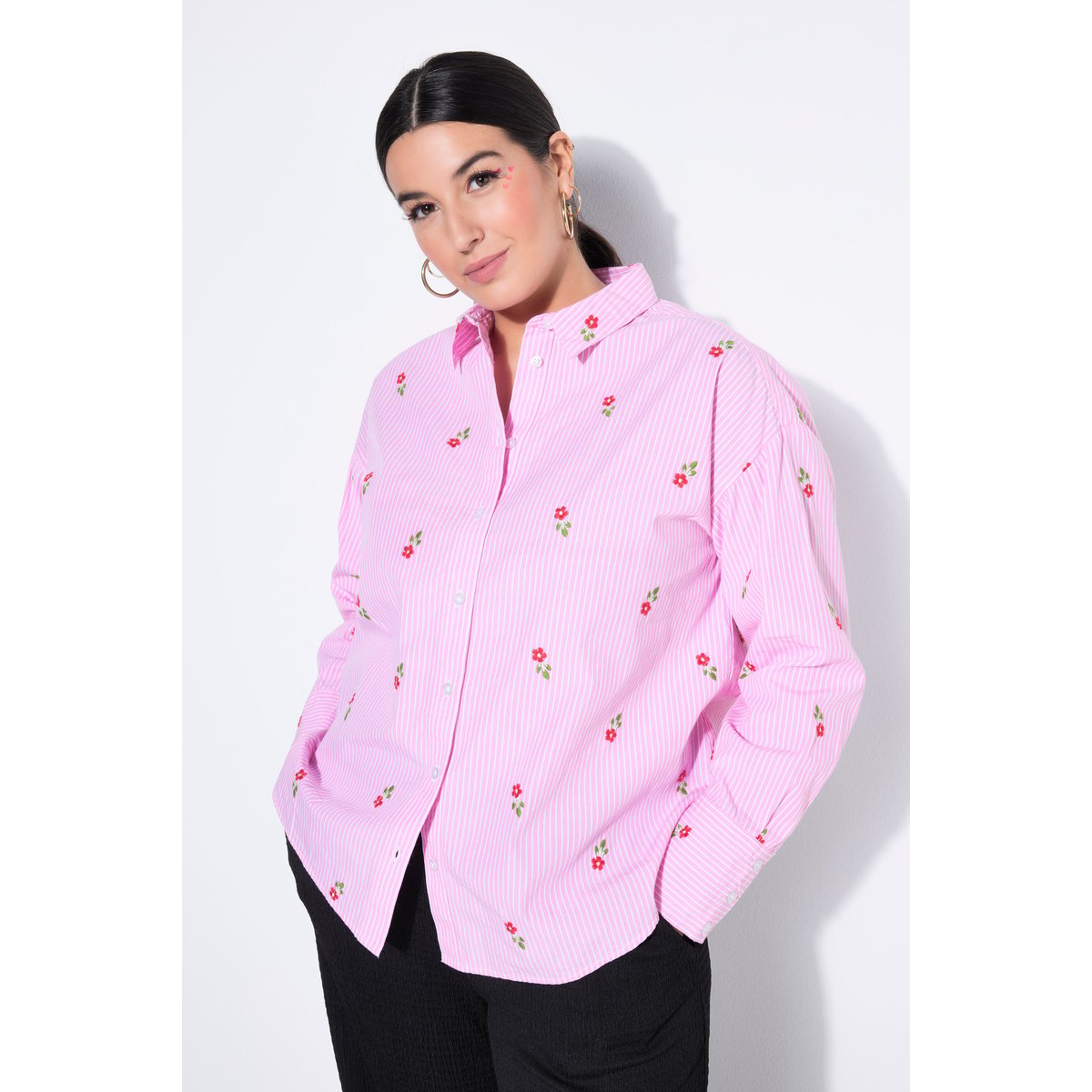 Chemise à rayures oversize rose vif, STUDIO UNTOLD